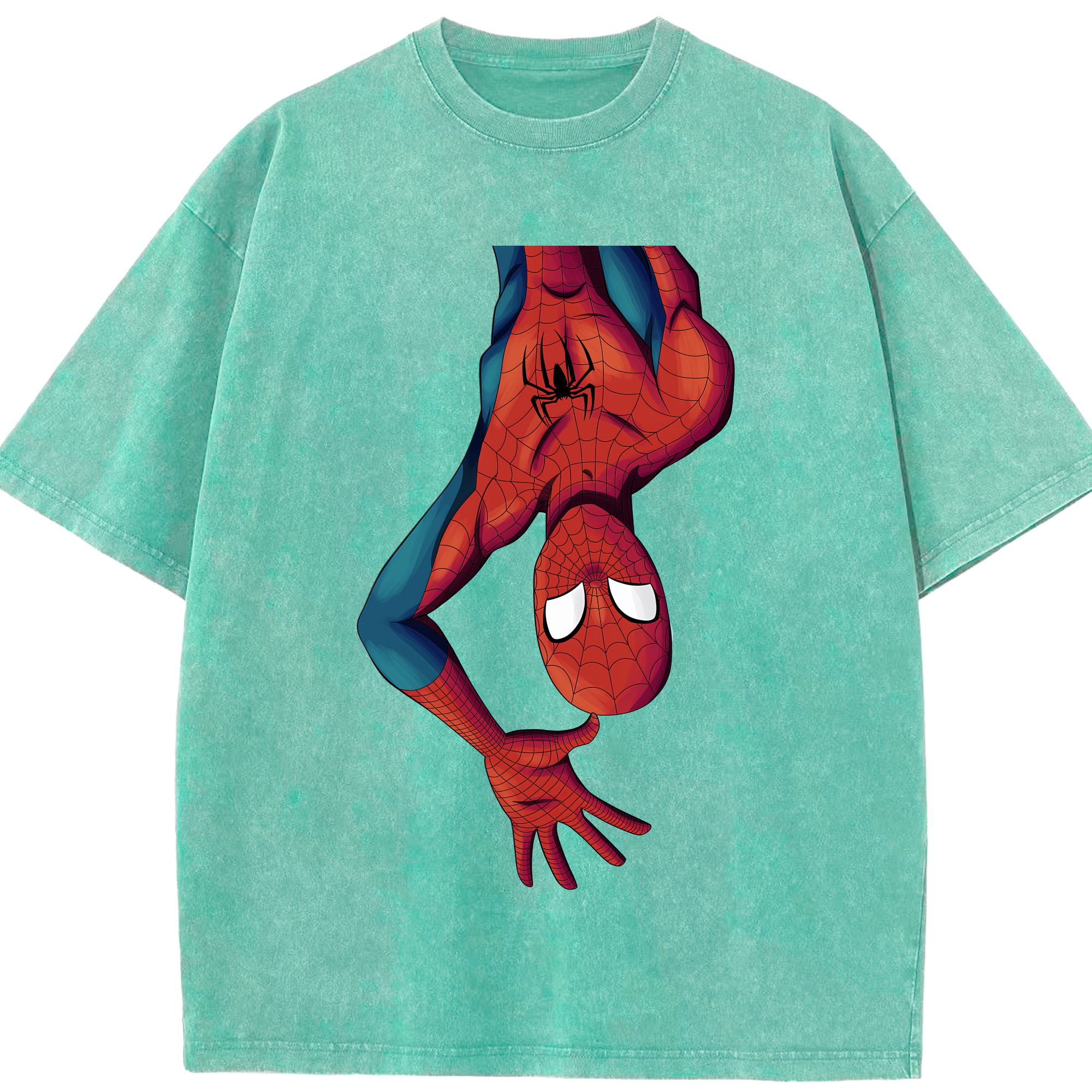 （画像用） Spider Man スパイダーマン 綿100% ヴィンテージ風 半袖Tシャツ（フロントプリント）
